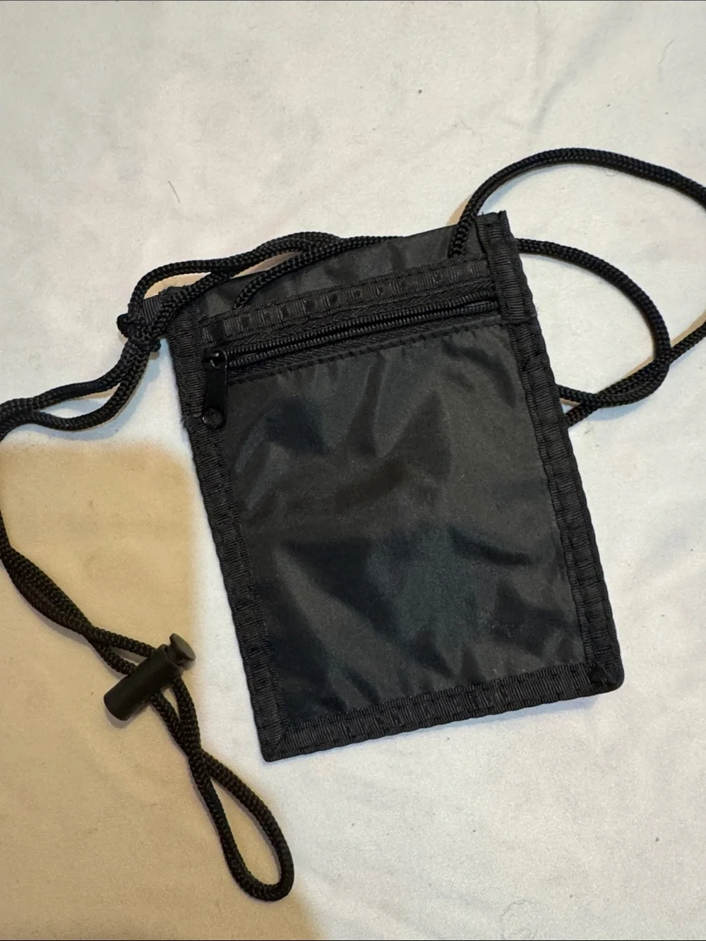 Clear Front Black Neck Pouch